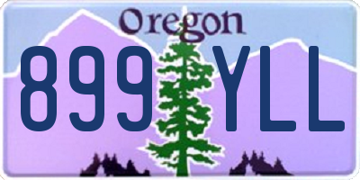 OR license plate 899YLL