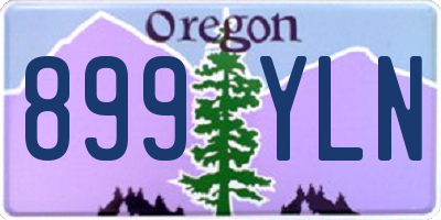 OR license plate 899YLN
