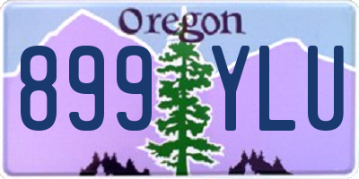 OR license plate 899YLU