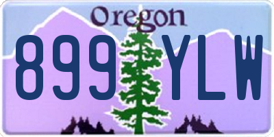 OR license plate 899YLW