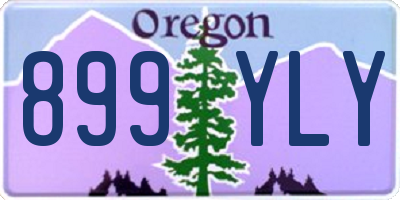 OR license plate 899YLY