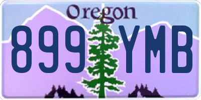 OR license plate 899YMB