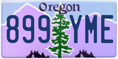 OR license plate 899YME