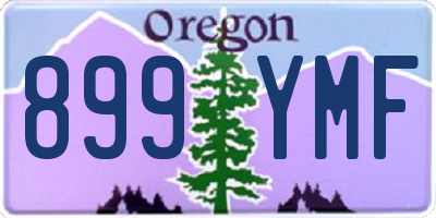 OR license plate 899YMF
