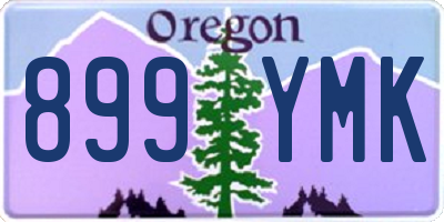 OR license plate 899YMK