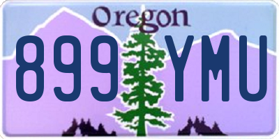 OR license plate 899YMU