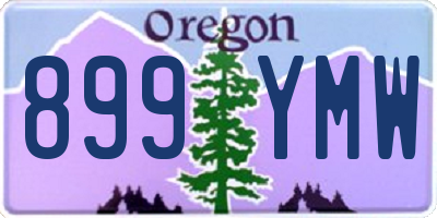 OR license plate 899YMW