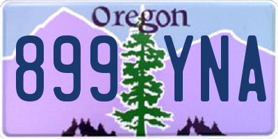 OR license plate 899YNA