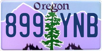 OR license plate 899YNB