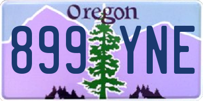 OR license plate 899YNE