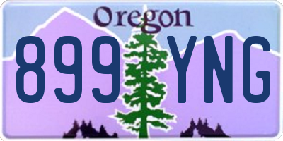OR license plate 899YNG
