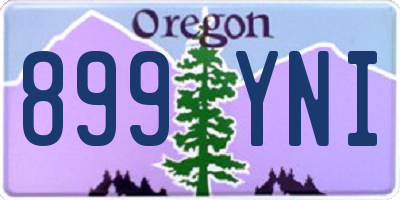 OR license plate 899YNI