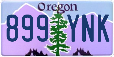 OR license plate 899YNK