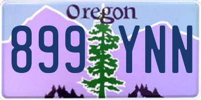 OR license plate 899YNN