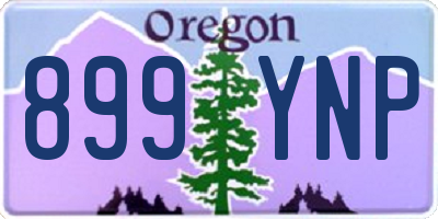 OR license plate 899YNP