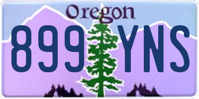 OR license plate 899YNS