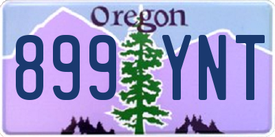 OR license plate 899YNT