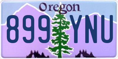 OR license plate 899YNU