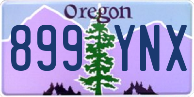 OR license plate 899YNX