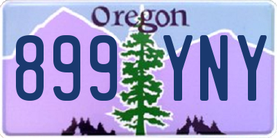 OR license plate 899YNY