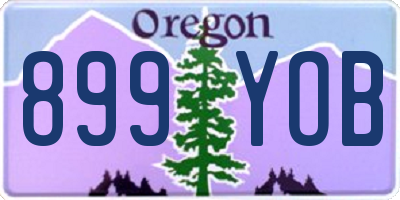OR license plate 899YOB