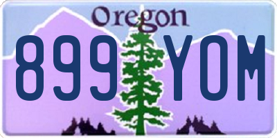 OR license plate 899YOM