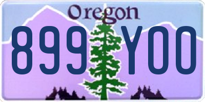 OR license plate 899YOO