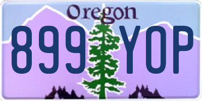OR license plate 899YOP