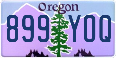 OR license plate 899YOQ