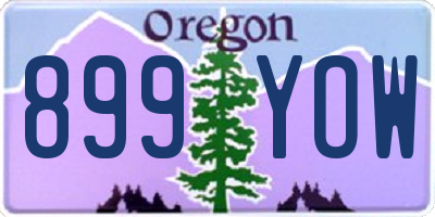 OR license plate 899YOW