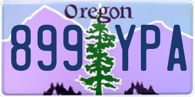 OR license plate 899YPA