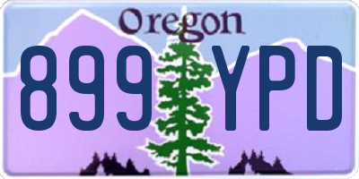 OR license plate 899YPD