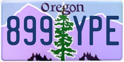 OR license plate 899YPE