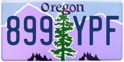 OR license plate 899YPF