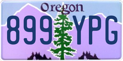 OR license plate 899YPG