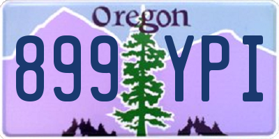 OR license plate 899YPI