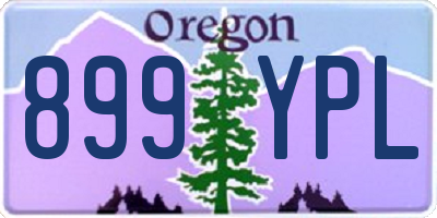 OR license plate 899YPL