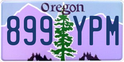 OR license plate 899YPM