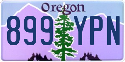 OR license plate 899YPN
