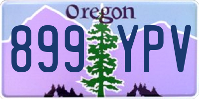 OR license plate 899YPV