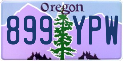 OR license plate 899YPW