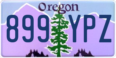 OR license plate 899YPZ