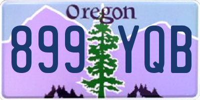 OR license plate 899YQB