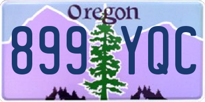 OR license plate 899YQC