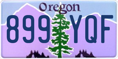 OR license plate 899YQF