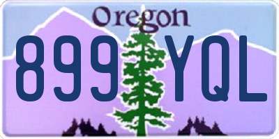 OR license plate 899YQL