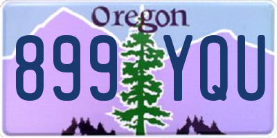 OR license plate 899YQU