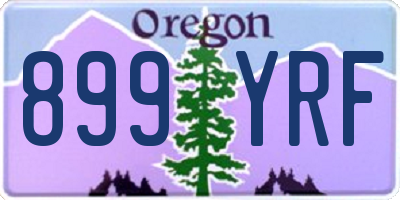 OR license plate 899YRF