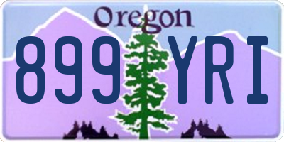 OR license plate 899YRI