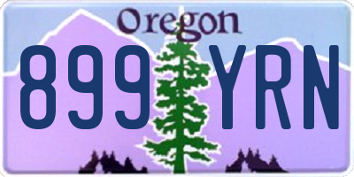 OR license plate 899YRN